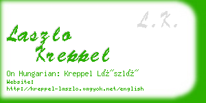 laszlo kreppel business card